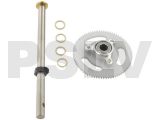  LX0940  Lynx T-Rex 150 One Way Hub, Titanium Shaft 78T Main Gear Silver  